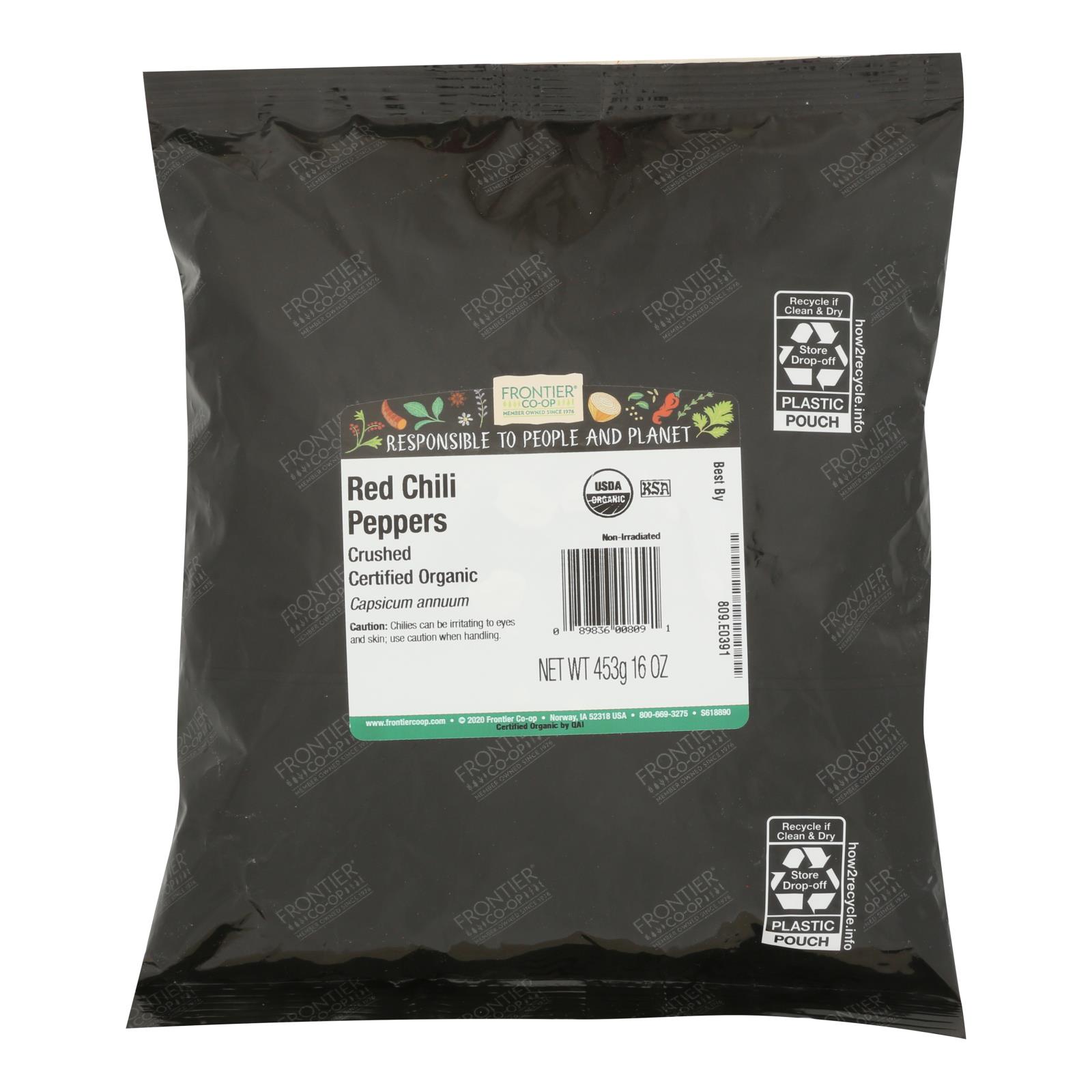 Frontier Herb - Chili Pepper Organic Red Crushed - 1 Each - 16 OZ