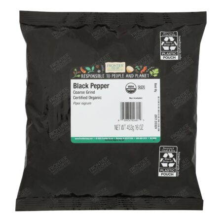 Frontier Herb Organic Coarse Black Pepper - Single Bulk Item - 1LB