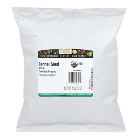 Frontier Herb Fennel Seed Organic Whole - Single Bulk Item - 1LB