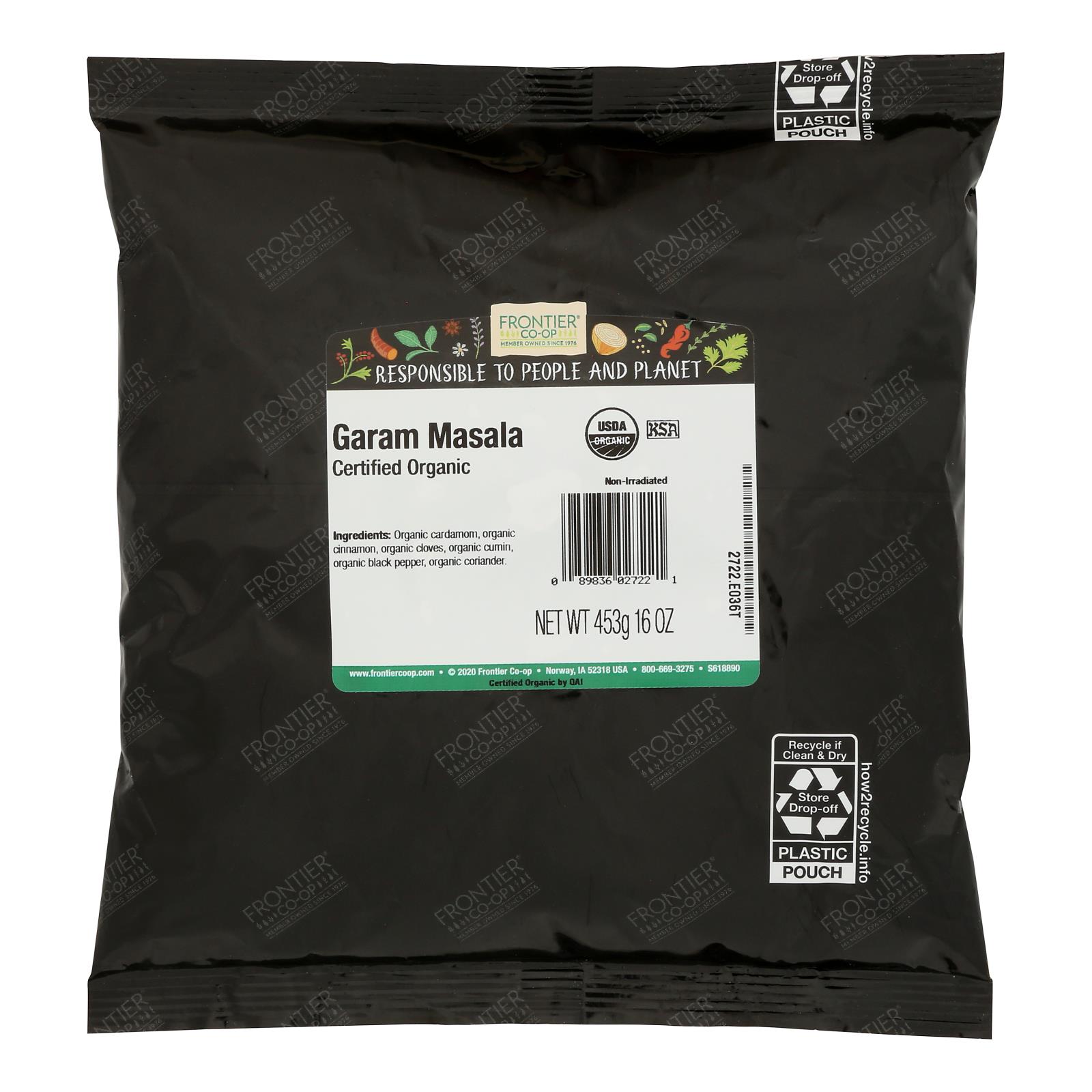 Frontier Herb Organic Garam Masala - Single Bulk Item - 1LB