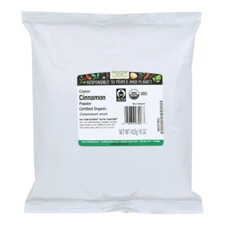 Frontier Herb Cinnamon Organic Fair Trade Certified Powder Ground Ceylon - Single Bulk Item - 1LB