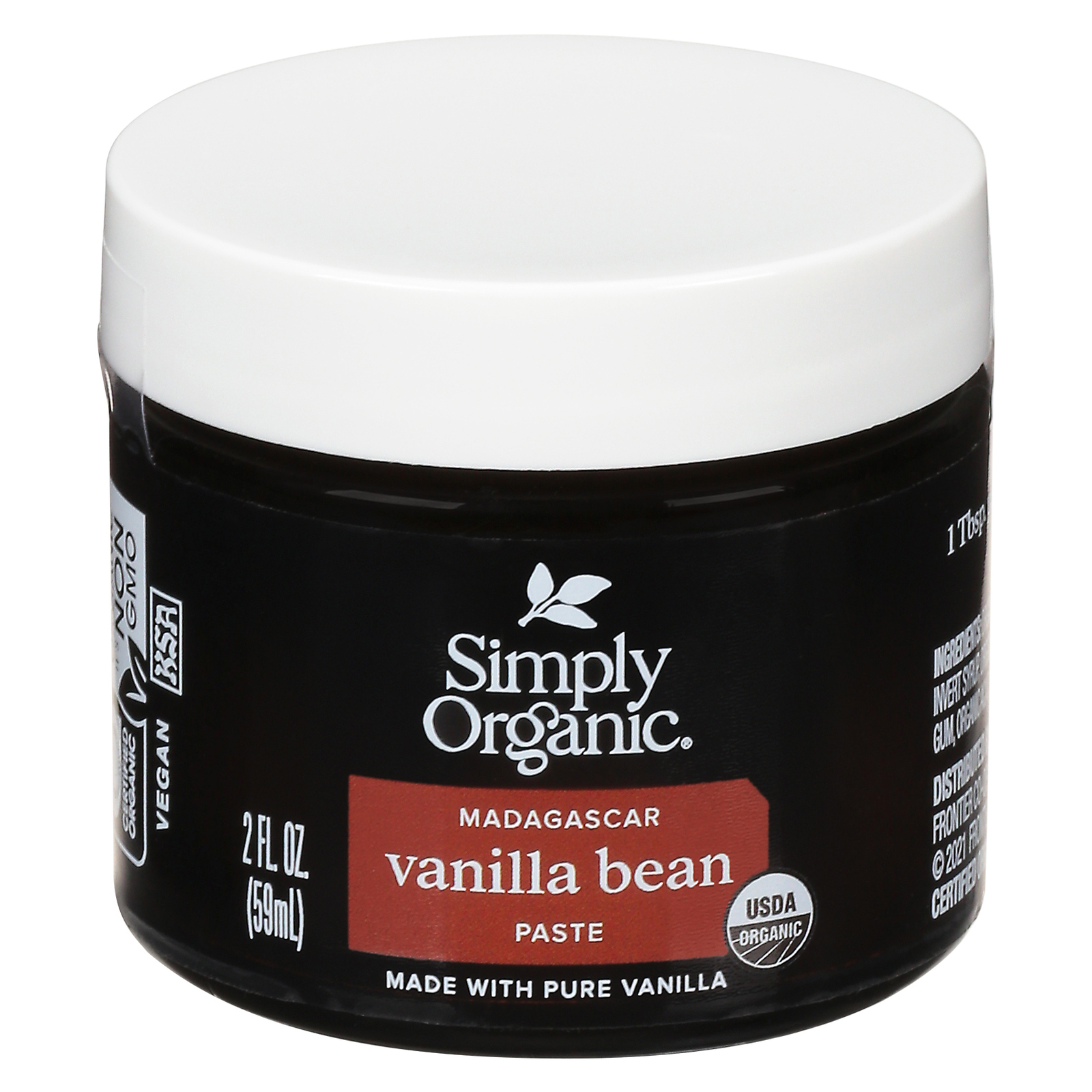 Simply Organic - Paste Og2 Vanilla Bean - CS of 6-2 FZ