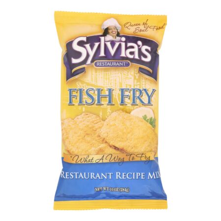 Sylvia's Fish Fry Mix - Case of 9 - 10 oz.