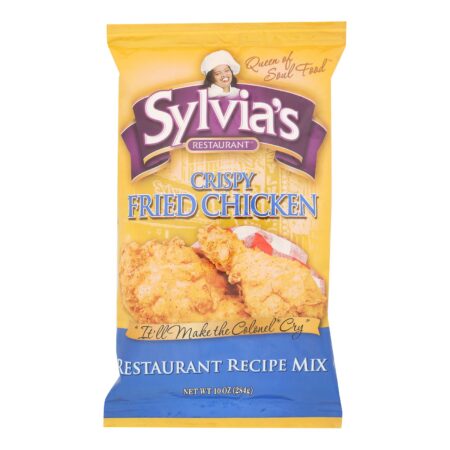 Sylvia's Crispy Fried Chicken Mix - Case of 9 - 10 oz.
