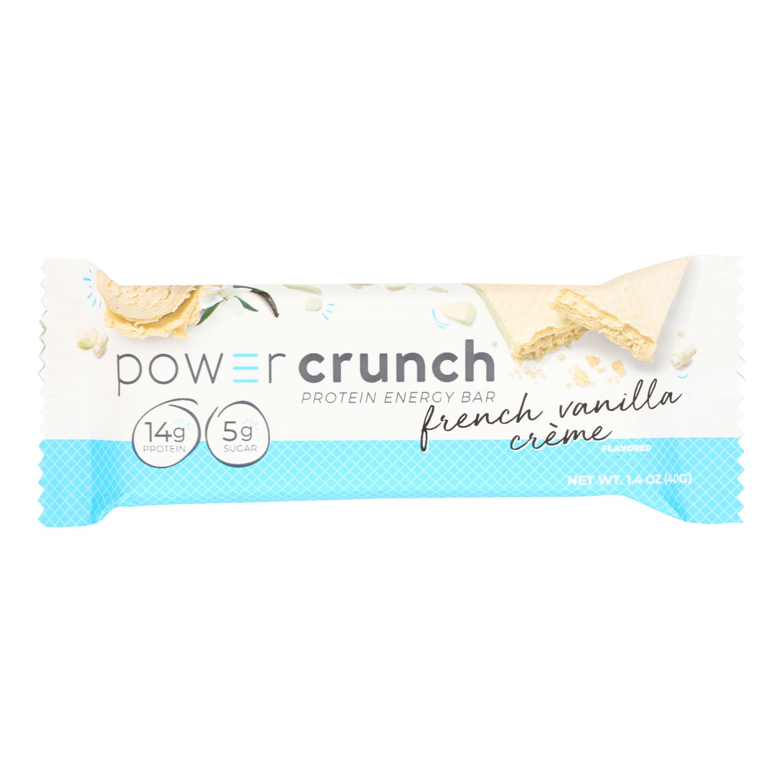 Power Crunch Bar - French Vanilla Cream - Case of 12 - 1.4 oz