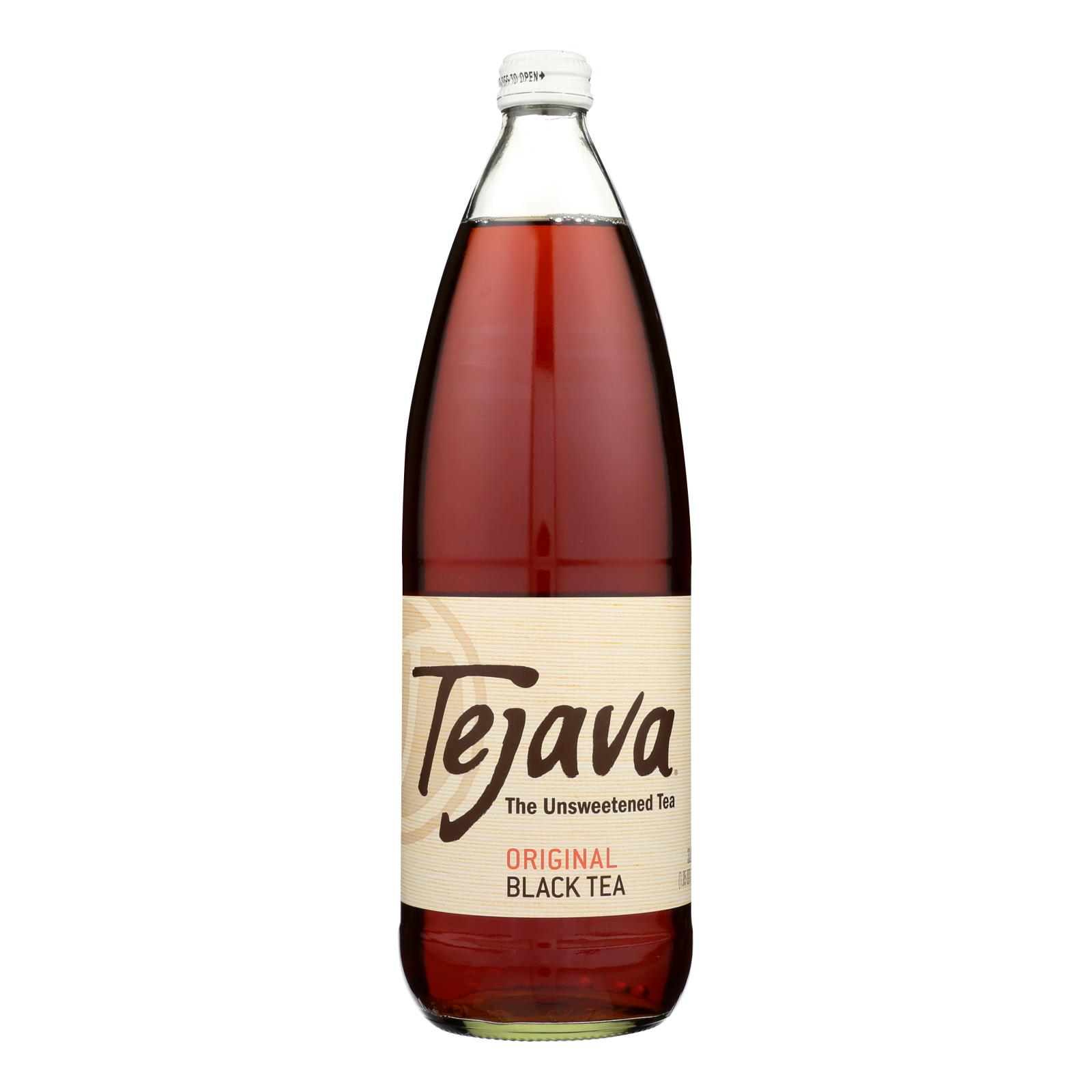 Tejava Black Tea - Unsweetened - Case of 12 - 1 Liter