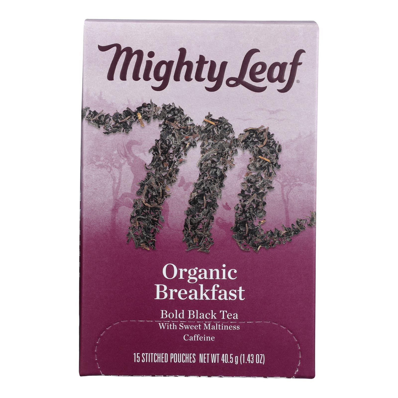 Mighty Leaf Tea - Tea Breakfast Stched - Case of 6 - 15 BAG