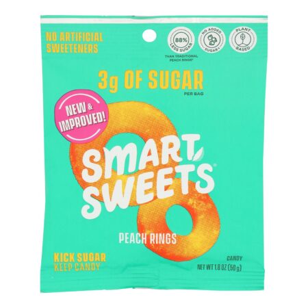 Smartsweets, Gummy Peach Rings, Case Of 12, 1.8 oz