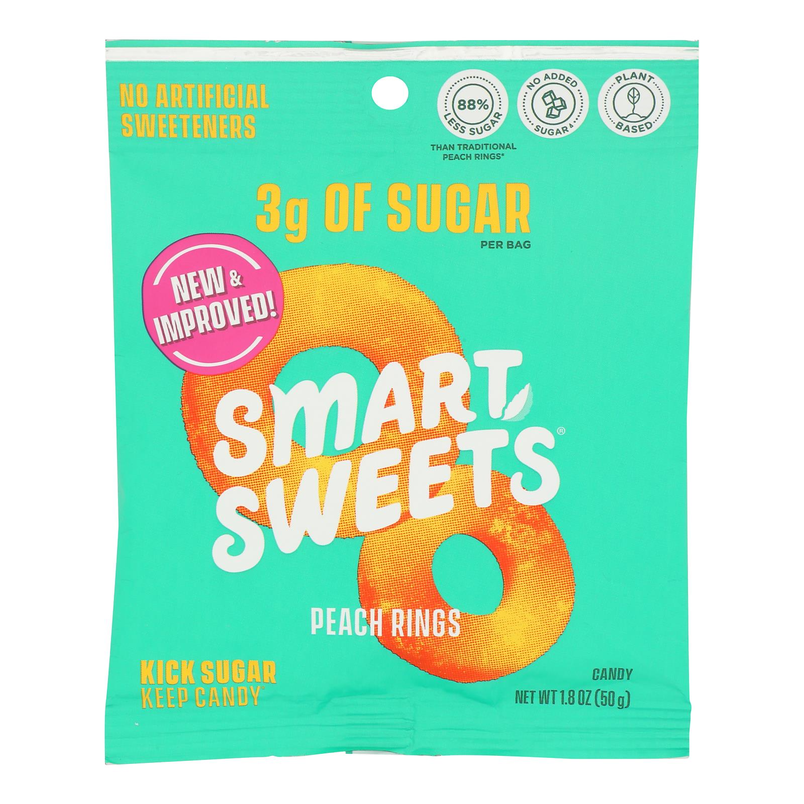 Smartsweets, Gummy Peach Rings, Case Of 12, 1.8 oz