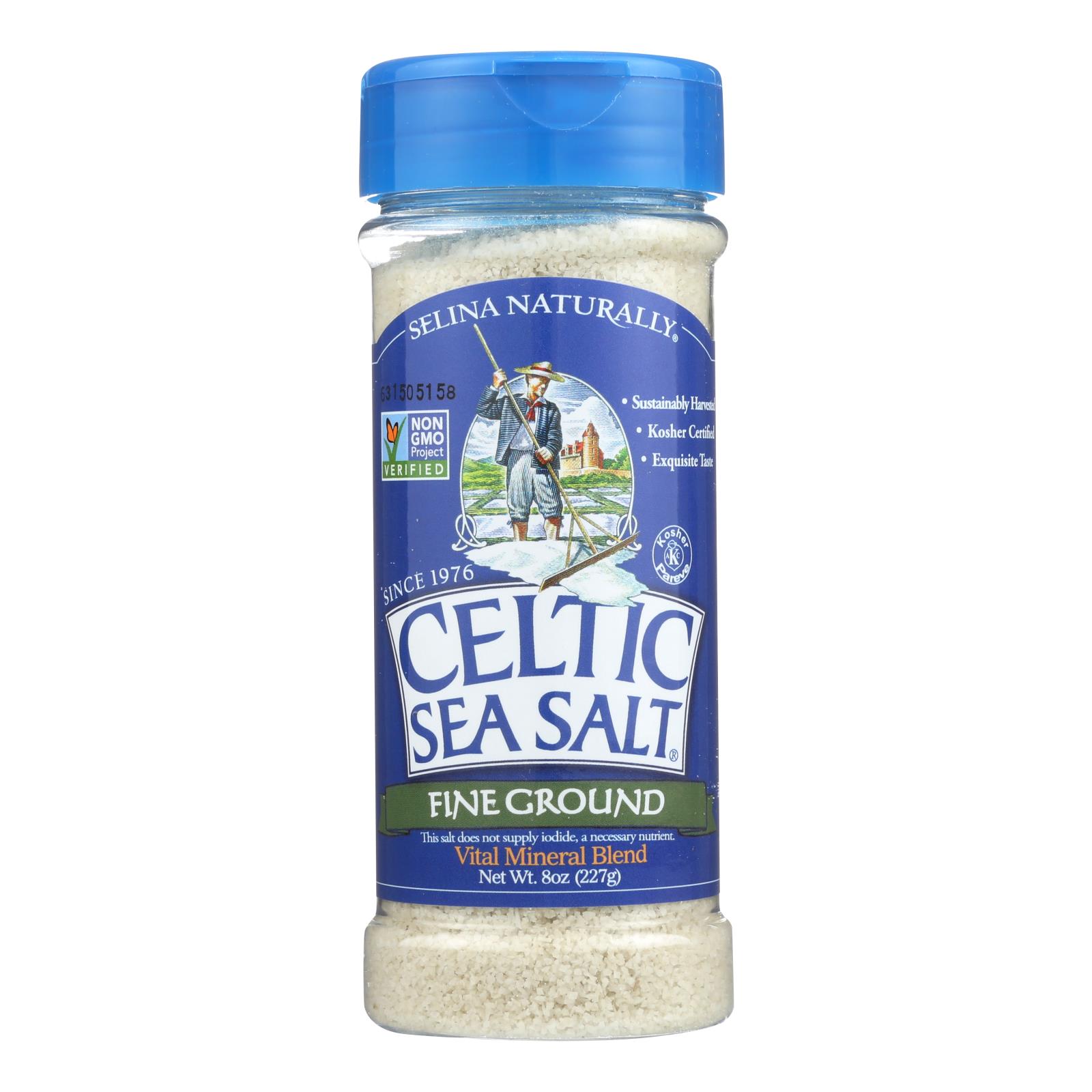Celtic Sea Salt Shaker - Fine Ground - Case of 6 - 8 oz