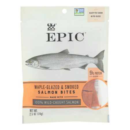 Epic - Jerky Bites - Salmon Maple Dill - Case of 8 - 2.5 oz.