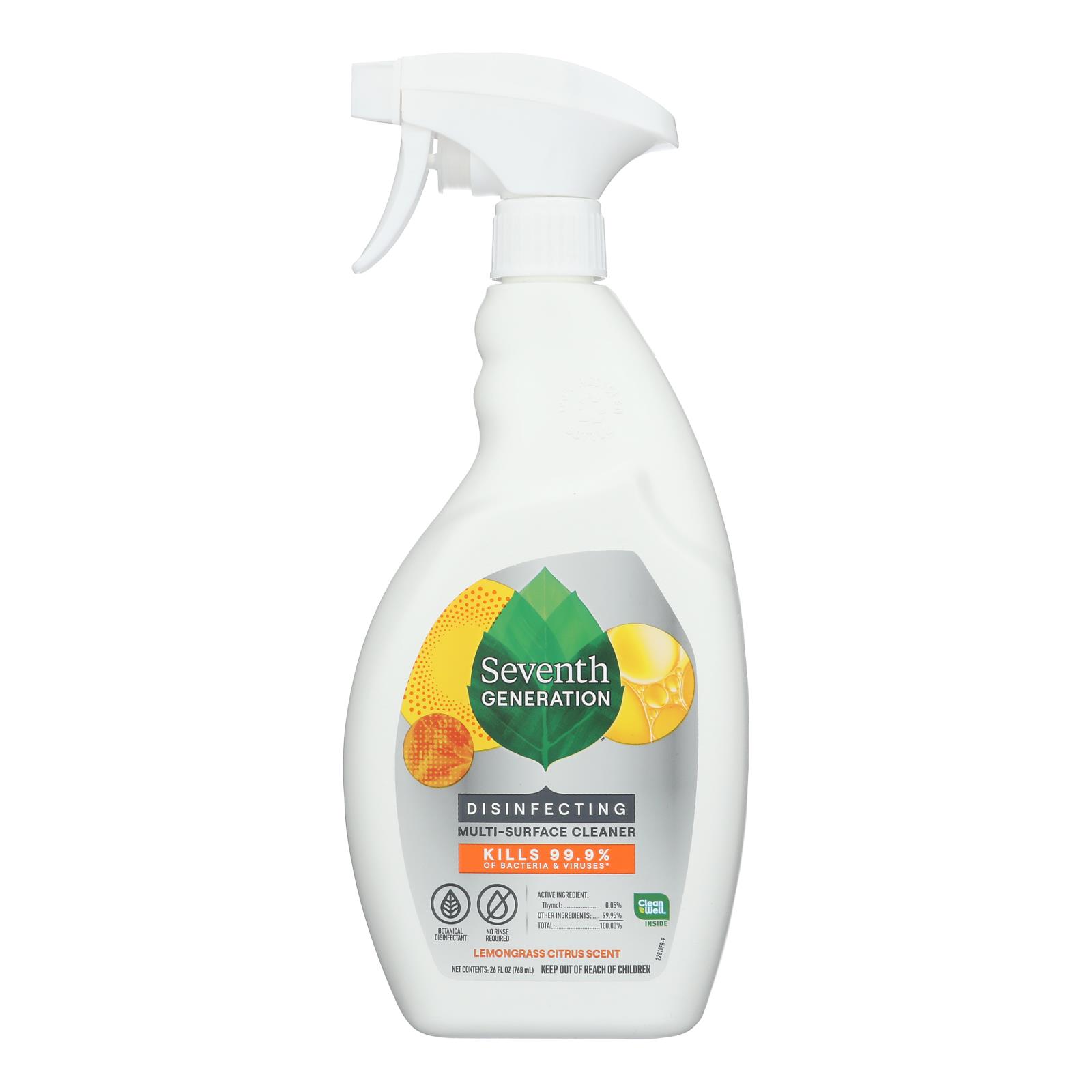 Seventh Generation All Purpose Natural Cleaner - Free and Clear - Case of 8 - 26 Fl oz.