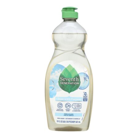 Seventh Generation - Dish Liquid Free & Clear - Case of 6-19 FZ