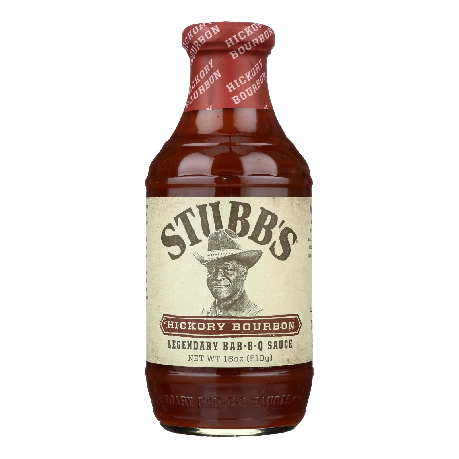 Stubb's BBQ Sauce - Hickory Bourbon - Case of 6 - 18 Fl oz.