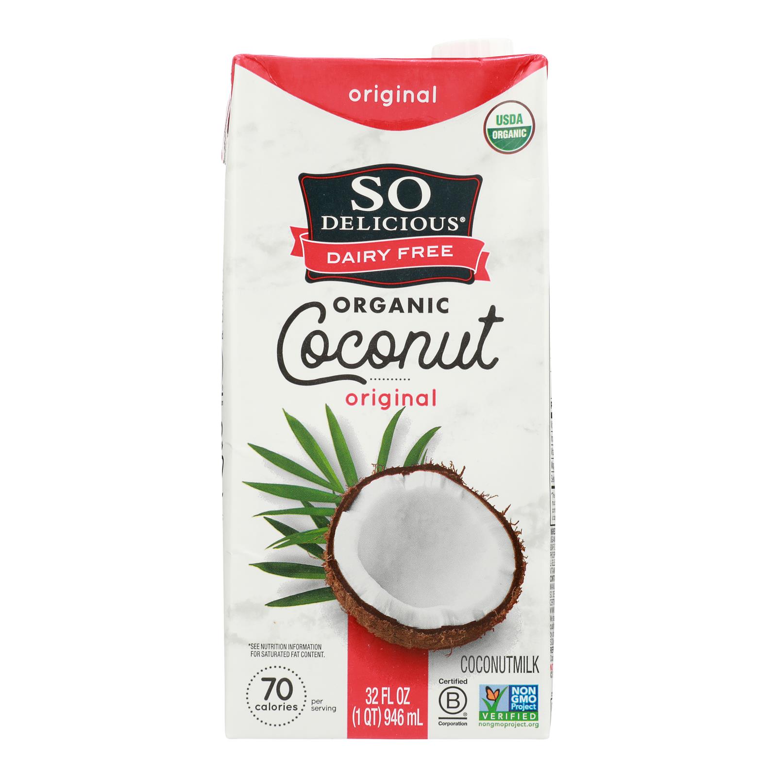 So Delicious Coconut Milk Beverage - Original - Case of 12 - 32 Fl oz.