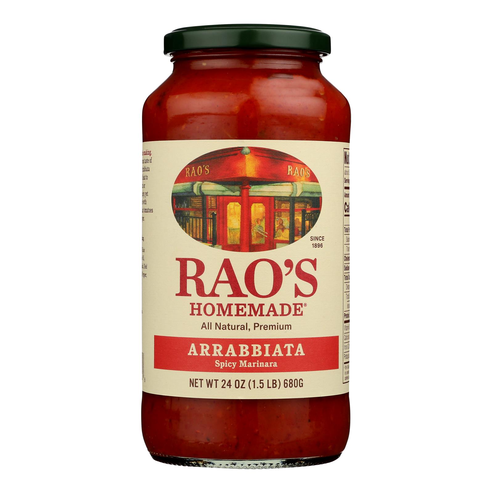 Rao's Specialty Food Homemade Sauce - Arrabbiata - Case of 12 - 24 oz.