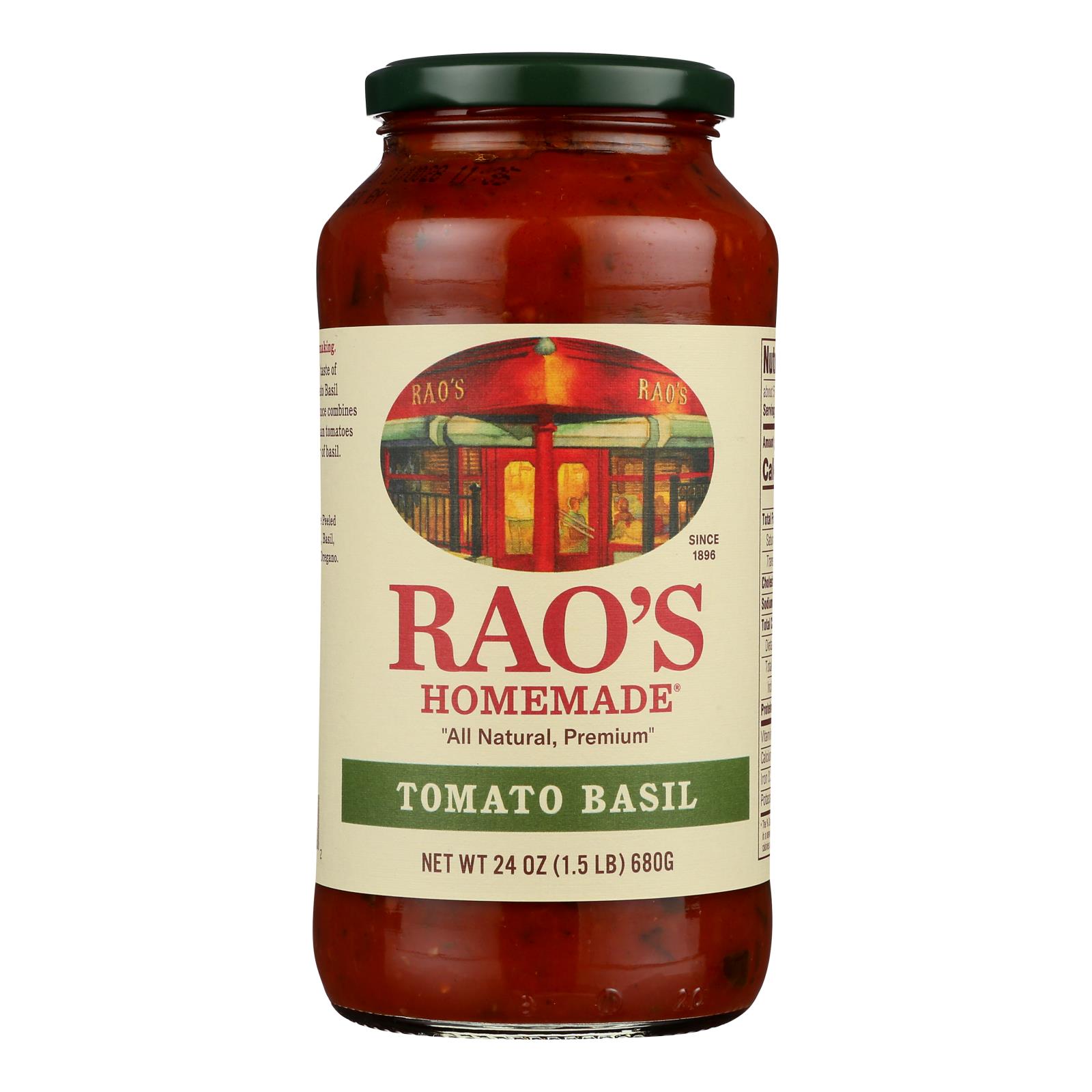 Rao's Specialty Food Homemade Sauce - Tomato Basil - Case of 12 - 24 oz.