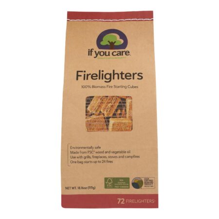 If You Care Wood Starting Cubes - Firelighters - Case of 12 - 72 Count