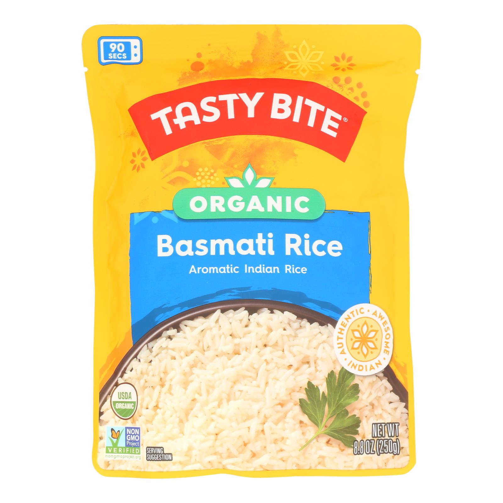 Tasty Bite - Rice Basmati - Case of 12 - 8.8 OZ