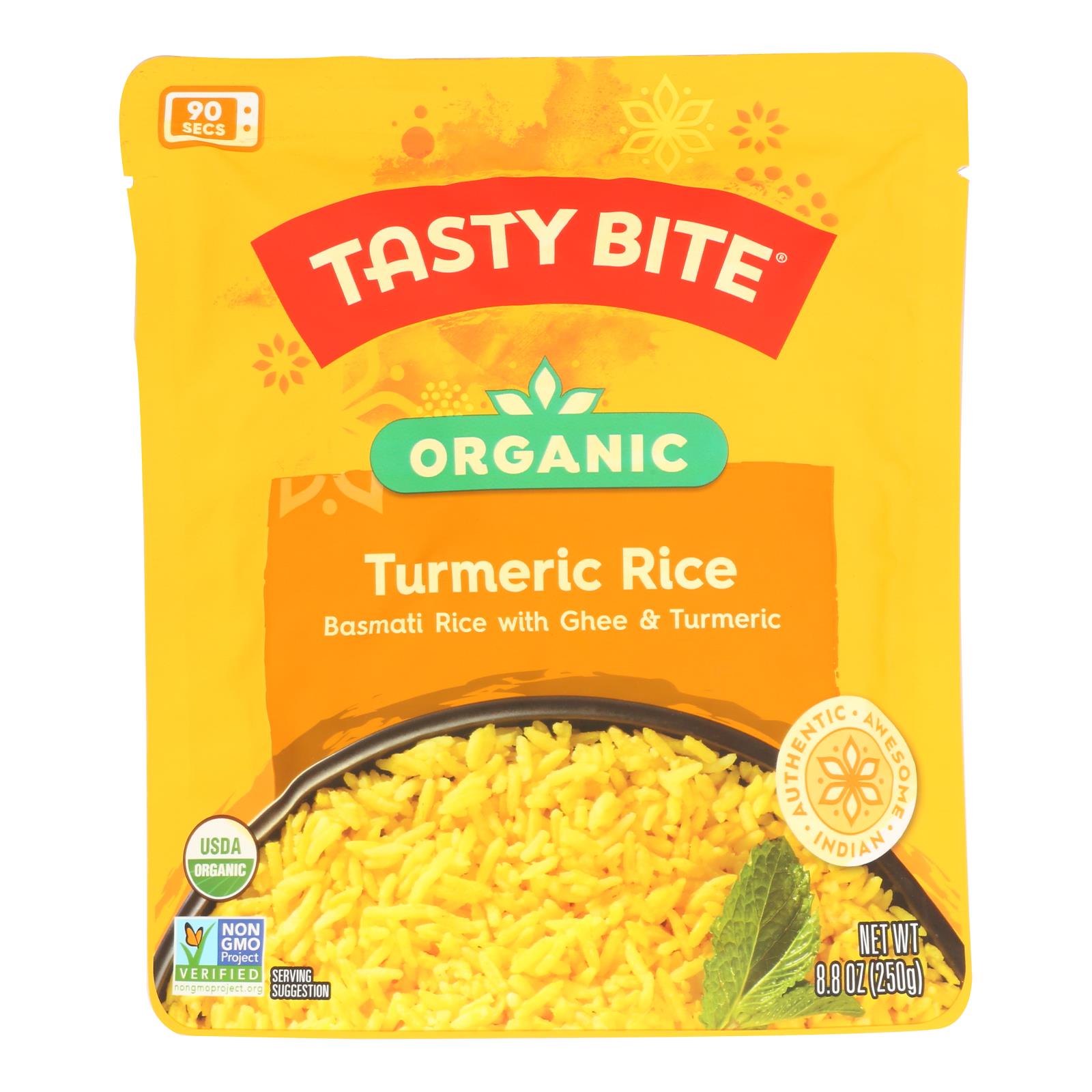 Tasty Bite - Rice Turmeric - Case of 6-8.8 OZ