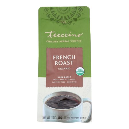 Teeccino Herbal Coffee French Roast Maya Dark Roast - 11 oz - Case of 6