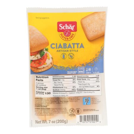 Schar - Ciabatta Gluten Free - Case of 5-7.1 OZ