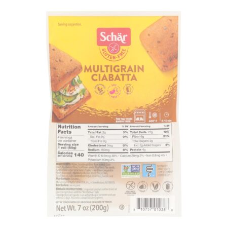 Schar - Ciabatta Multigrain - Case of 5-7.0 OZ
