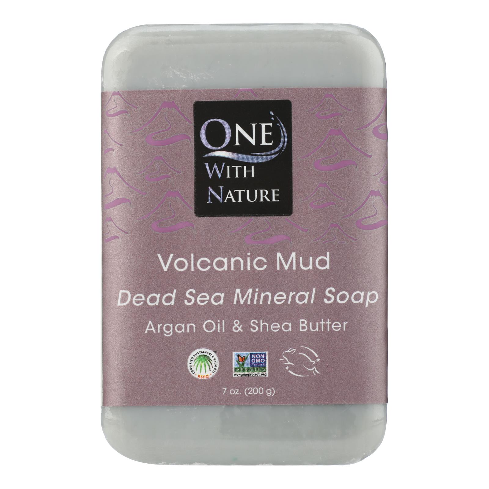 One With Nature - Bar Soap Volcanic Mud - 1 Each 1-7 OZ