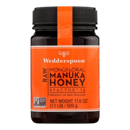 Wedderspoon Manuka Honey, Kfactor 16, - Case of 6 - 17.6 OZ
