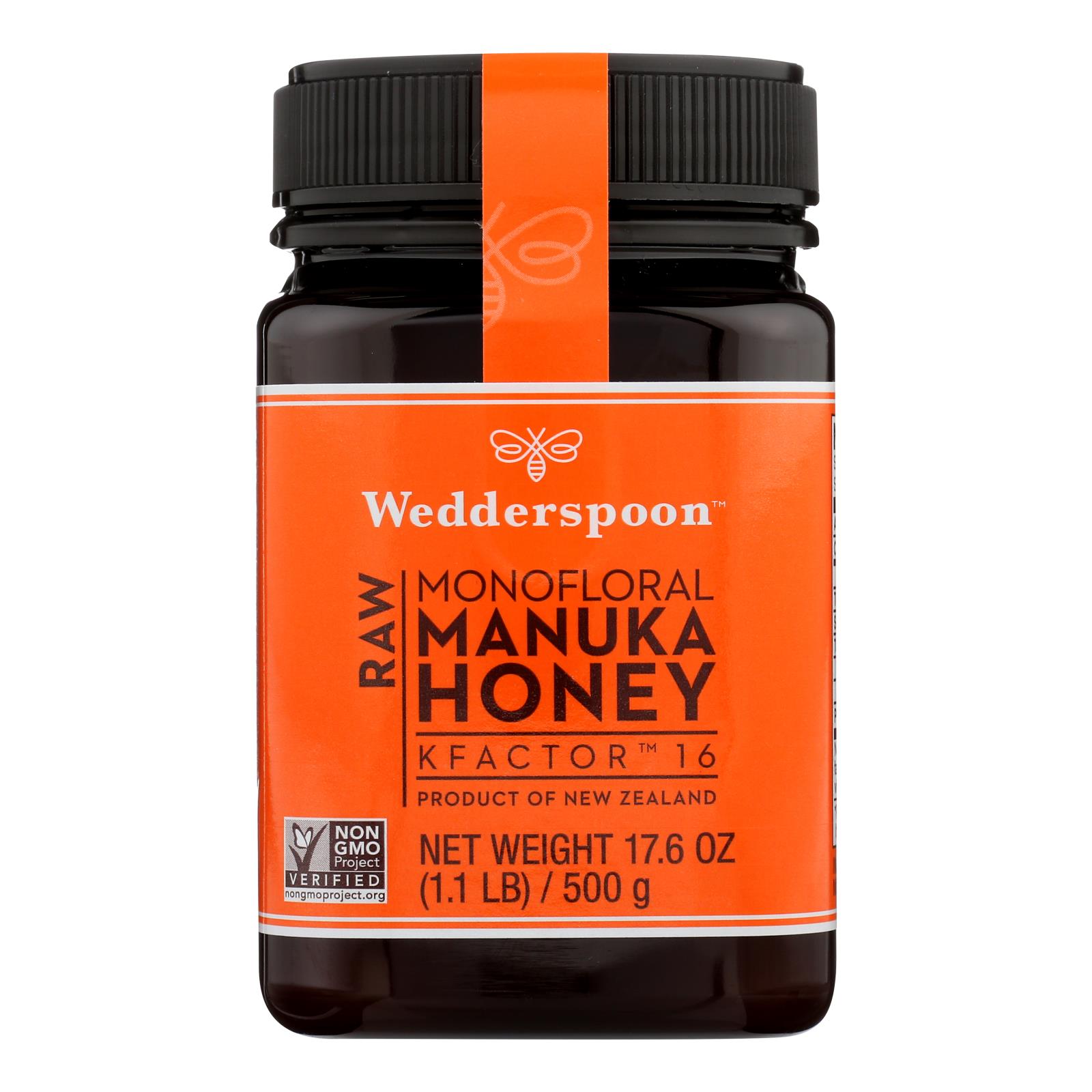 Wedderspoon Manuka Honey, Kfactor 16, - Case of 6 - 17.6 OZ