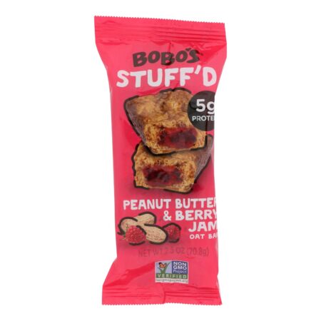 Bobo's Oat Bars - Oat Bar Stuffed Pbtr&bry - Case of 12-2.5 OZ