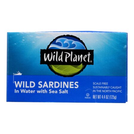 Wild Planet Wild Sardines In Spring Water - Case of 12 - 4.375 oz.