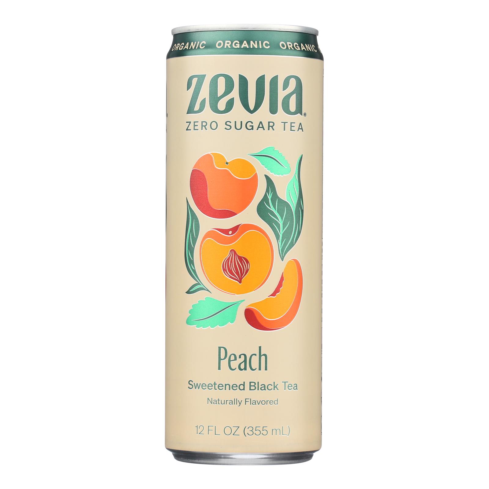 Zevia - Tea Black Peach - Case of 12 - 12 FZ