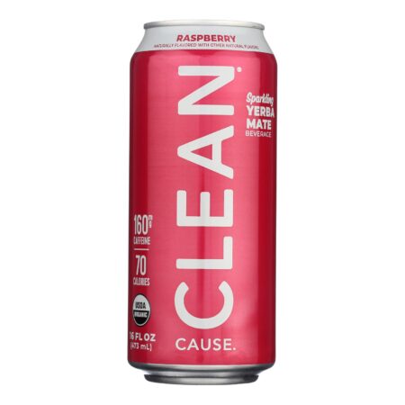 Clean Cause - Yrba Mte Raspberry - Case of 12 - 16 FZ