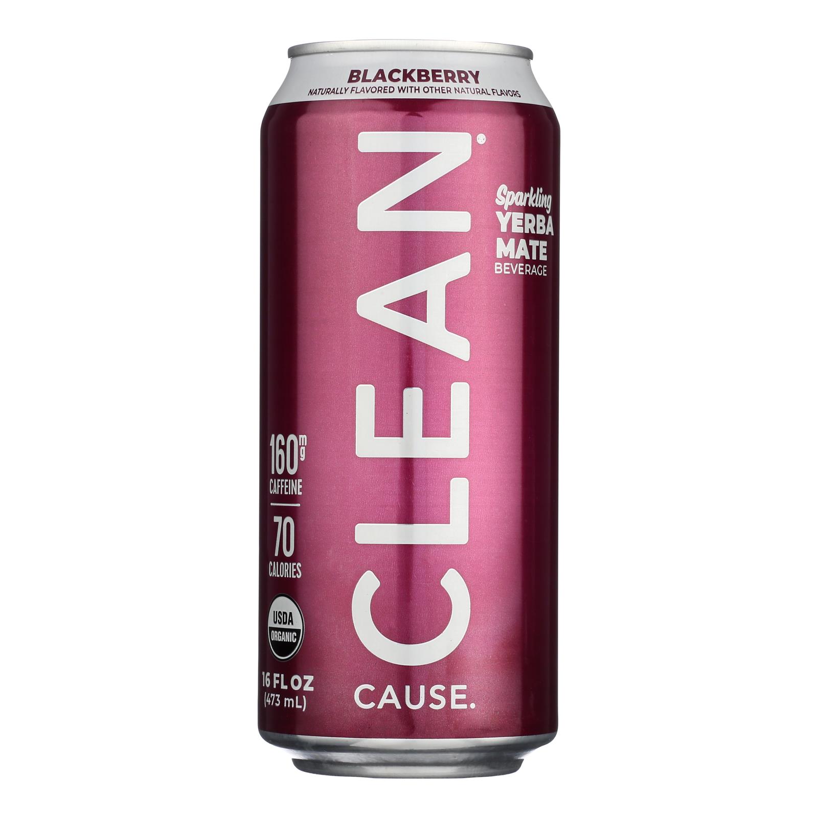 Clean Cause - Yrba Mte Blackbry Cln - Case of 12 - 16 FZ