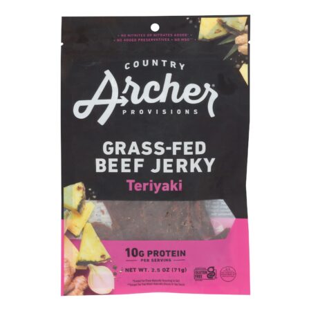 Country Archer - Jerky Beef Teriyaki - Case of 12-2.5 OZ