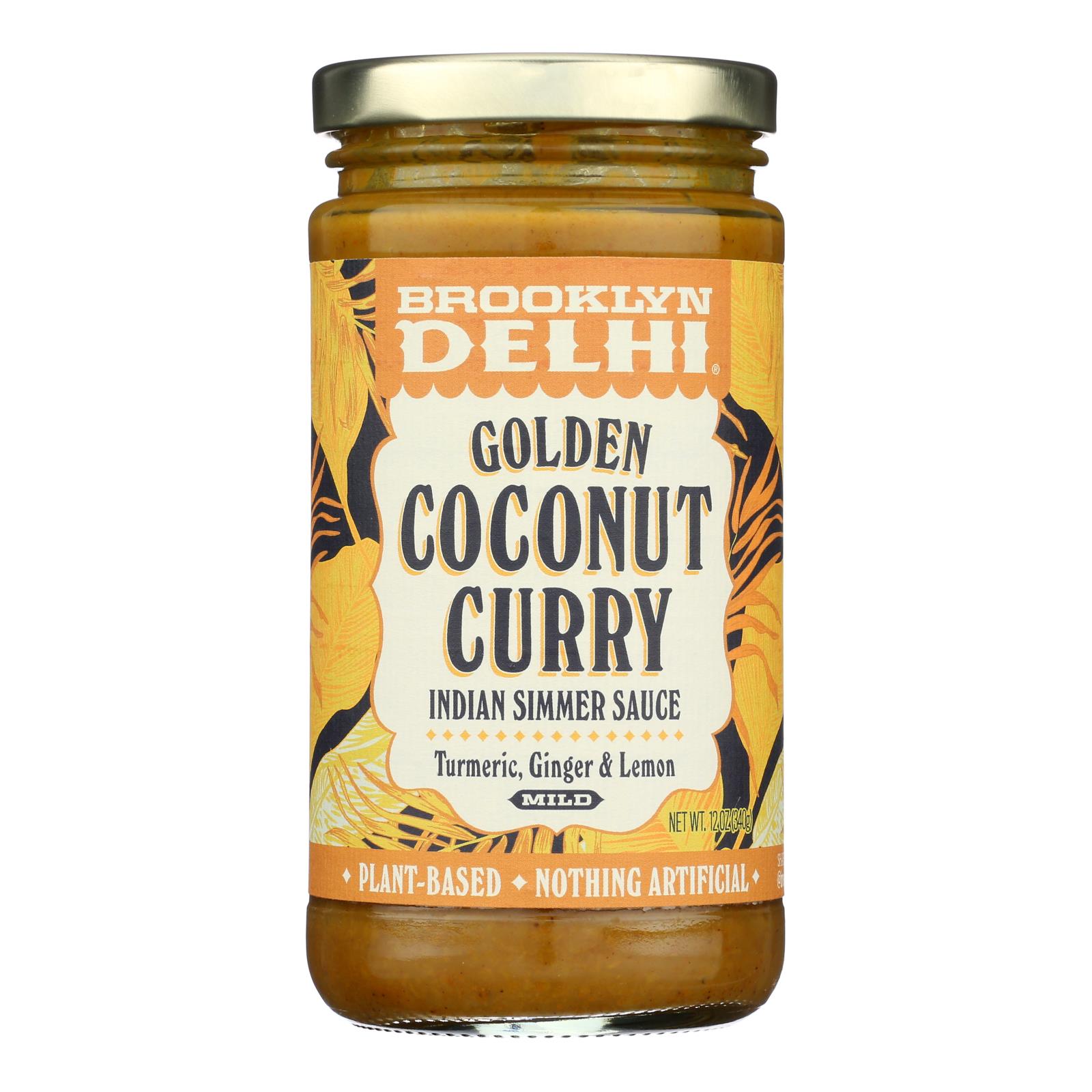 Brooklyn Delhi - Golden Coconut Curry Simmer Sauce - Case of 6 - 12 oz