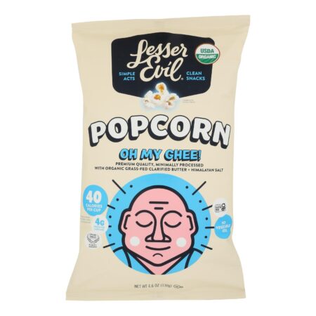 Lesser Evil - Popcorn Oh My Ghee - Case of 12-4.6 OZ