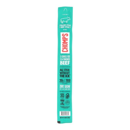 Chomps - Beef Sticks Italian Style - Case of 24 - 1.15 OZ
