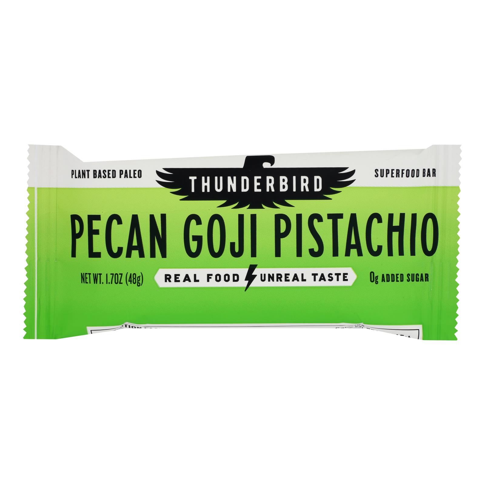 Thunderbird - Bar Pecans Goji Pistachio - Case of 12-1.7 OZ