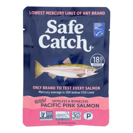 Safe Catch - Salmon Pink Wild Alaskan - Case of 12 - 3 OZ