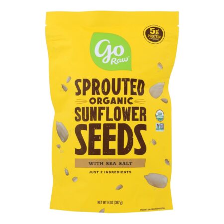 Go Raw Sprouted Seeds, Sunflower With Celtic Sea Salt - Case of 6 - 14 OZ
