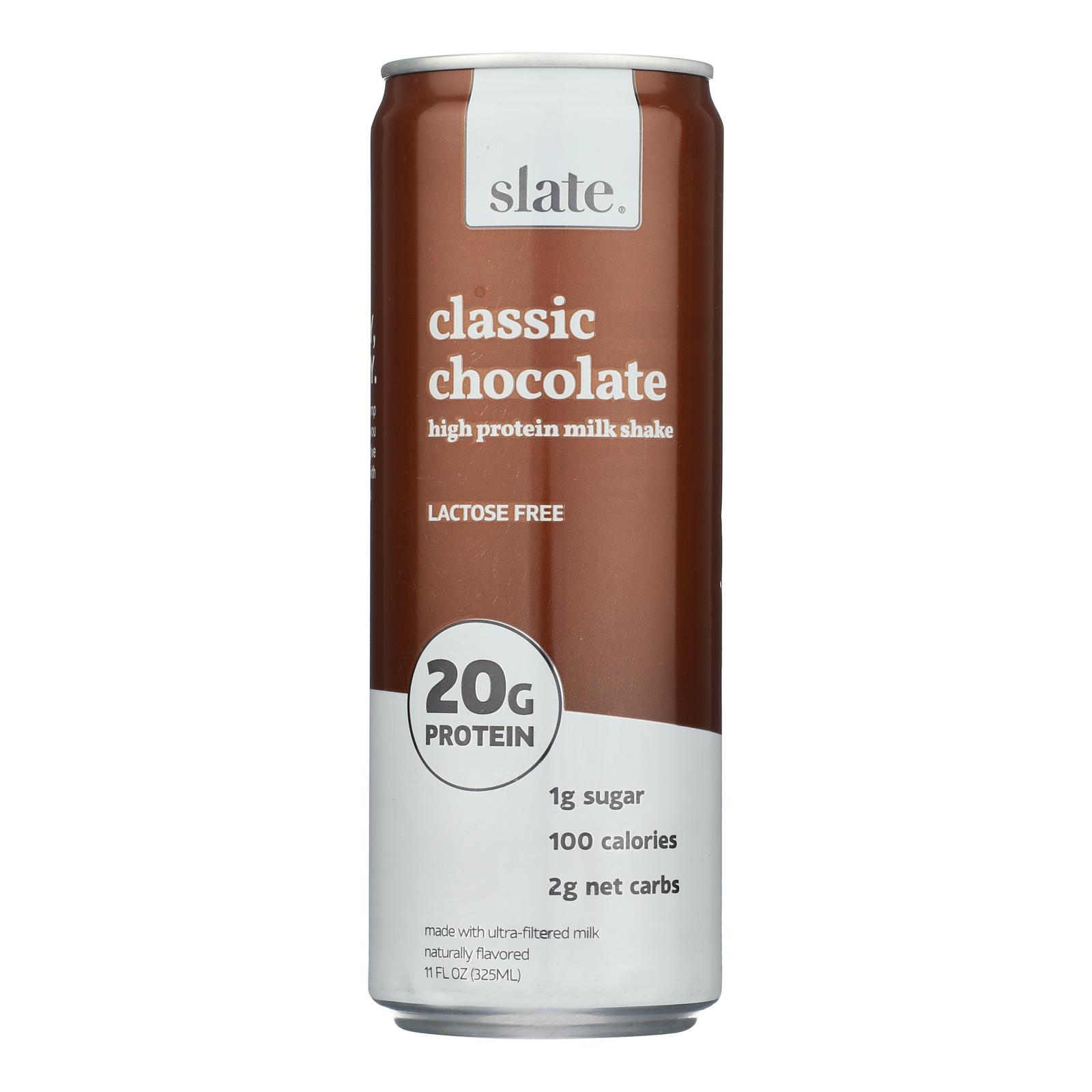 Slate Milk - Milk Aseptic Lf Chocolate - Case of 12 - 11 FZ