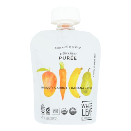 White Leaf Provisions - Baby Food Mango Crt Pr Bn - Case of 6 - 3.17 OZ