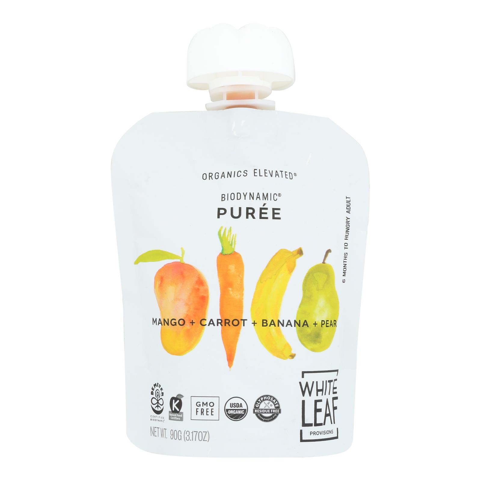 White Leaf Provisions - Baby Food Mango Crt Pr Bn - Case of 6 - 3.17 OZ