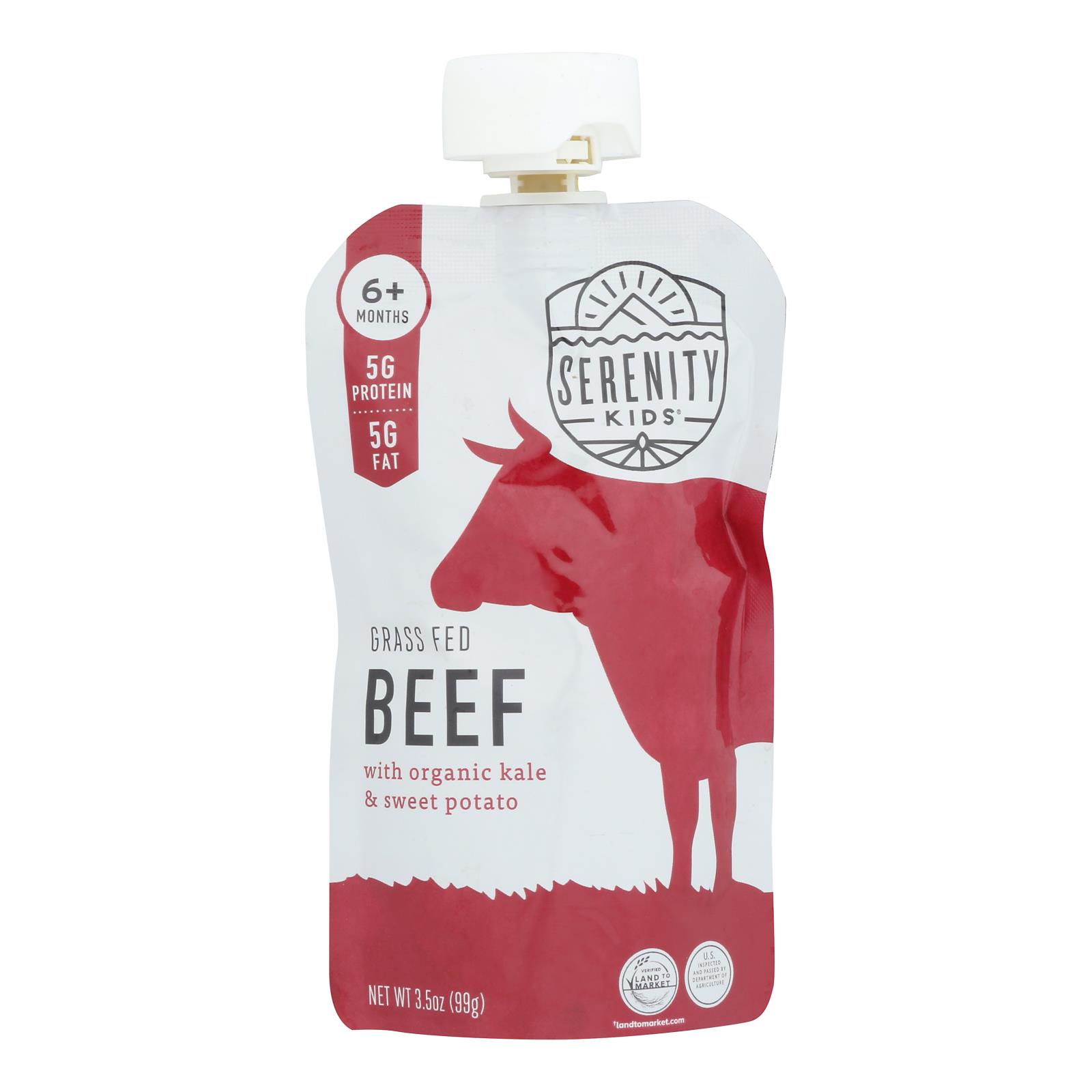 Serenity Kids Llc - Pouch Beef Kale S Pot - Case of 6 - 3.5 OZ
