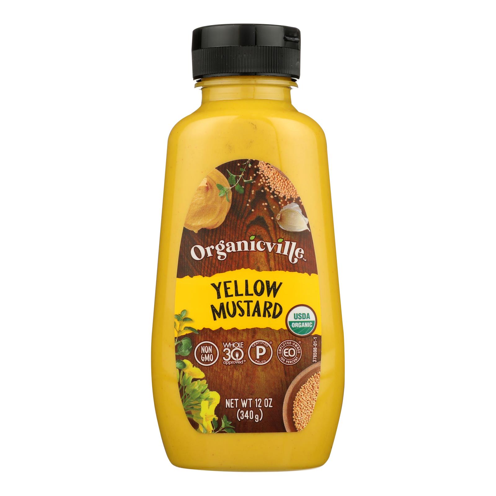 Organic Ville Organic Yellow - Mustard - Case of 12 - 12 oz.