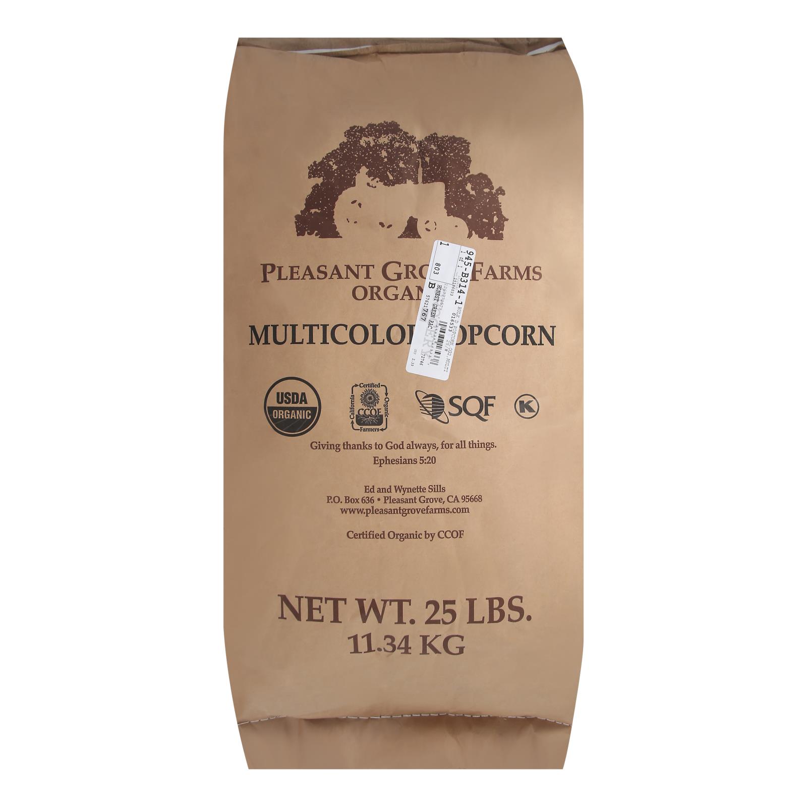 Bulk Grains Organic Popcorn Multi Color - Single Bulk Item - 25LB