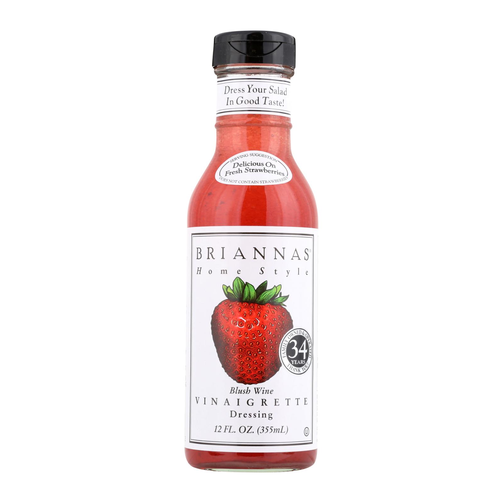 Brianna's - Salad Dressing - Blush Wine Vinaigrette - Case of 6 - 12 Fl oz.